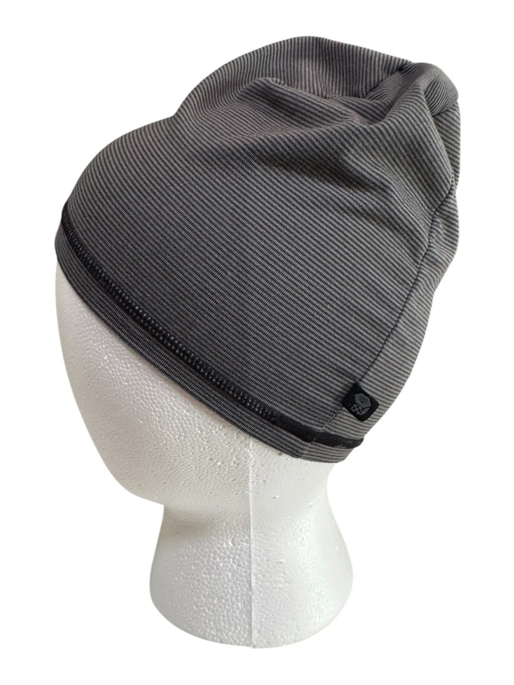 Mountain Hardwear Gray Striped Beanie - Super Lightweight